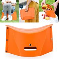 Outdoor picknick draagbare multi-functionele creatieve kunststof vouwen kruk stoel (oranje) - thumbnail