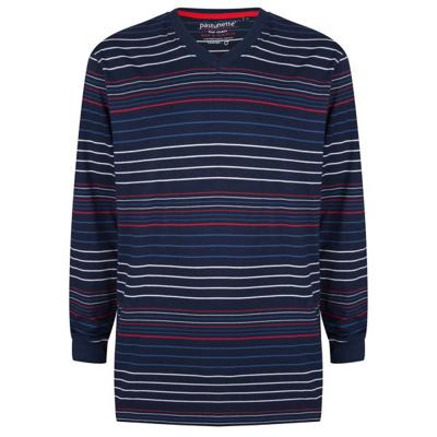 Blauw pyjamashirt lange mouw