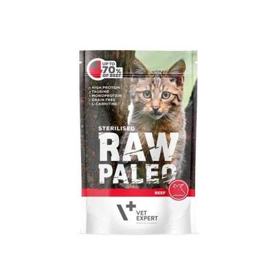 VETEXPERT Raw Paleo Adult Cat Gesteriliseerd Rundvlees - nat kattenvoer - 100 g