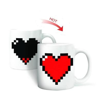 Creative Heart Magic temperatuur veranderende Cup kleur veranderende kameleon mokken warmtegevoelige koffie thee melk Cup Creative Heart Magic temperatuur veranderende Cup kleur veranderende kameleon mokken warmtegevoelige koffie thee melk Cup