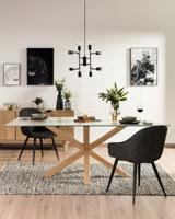 Kave Home Eettafel 'Argo' Keramiek, 160 x 90cm, kleur Wit/Naturel - thumbnail