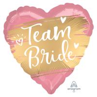Folieballon Team Bride Roze/Goud (43cm) - thumbnail