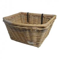 Rieten Fietsmand Buikmand Grijs - thumbnail