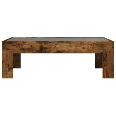 Salontafel met Infinity LED 90x50x30 cm gerookt eikenkleurig