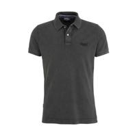 Superdry slim fit polo gewassen zwart - thumbnail