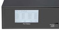 Intellinet 561303 8-Port Gigabit Ethernet PoE+ Switch met 2 RJ45-Uplink-poorten en LCD-scherm 130 W eindspan 19 inch rackmount zwart - thumbnail