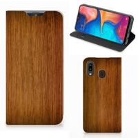 Samsung Galaxy A30 Book | Wallet Case | Donker Hout - thumbnail