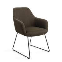 Jesper Home Eetkamerstoel 'Hiroo' Slide Black, kleur Jungle Jewel - thumbnail