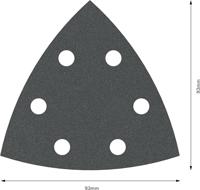 Bosch Accessories Best for Stone 2608605195 Deltaschuurpapier Met klittenband, Geperforeerd Korrelgrootte (num) 180 Hoekmaat 93 mm 5 stuk(s) - thumbnail