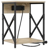 Nachtkastje 2 pcs Sonoma eiken 41 x 31 x 51 cm Bewerkt hout - thumbnail