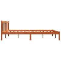 Bedframe zonder matras massief grenenhout wasbruin 150x200 cm - thumbnail