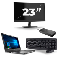 Dell Vostro 5568 - Intel Core i5-7e Generatie - 15 inch - 8GB RAM - 256GB SSD - Windows 11 + 1x 23 inch Monitor - thumbnail