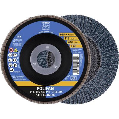 PFERD TOOLS 67764115 Z Psf Steelox Lamellenschijf Diameter 115 mm Boordiameter 22.23 mm Korrelgrootte (num) 40 10 stuk(s)