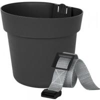 Balkonbak set Conny ø16 cm - antraciet - thumbnail