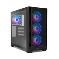 ATX Semi-toren BehuizingNox-Xtreme HUMMER PLASMA Zwart - thumbnail