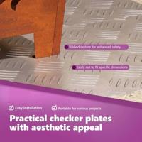 VidaXL Trap tread rechthoekig 4 pcs zilver 50 x 40 cm aluminium - thumbnail