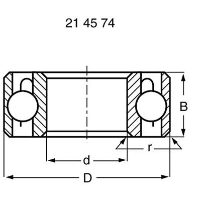 Reely Kogellager, radiaal RVS Binnendiameter: 20 mm Buitendiameter: 42 mm Toerental (max.): 17000 omw/min