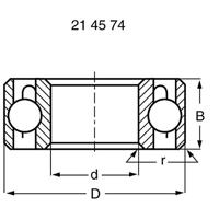 Reely Kogellager, radiaal RVS Binnendiameter: 20 mm Buitendiameter: 42 mm Toerental (max.): 17000 omw/min - thumbnail
