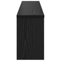 Wandgemonteerde kapstok met plank Zwart eiken 100 x 16 x 26 cm - thumbnail