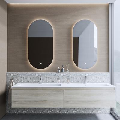 Badkamermeubelset BWS Anubis 180cm 2 Laden Grijs Eiken Met Wastafel (Naar Keuze) Badkamermeubelset BWS Anubis 180cm 2 Laden Grijs Eiken Met Wastafel (Naar Keuze)