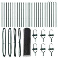 VidaXL Afrasteringspaal grijs 50 x 0,4 m (13 mm gaas) staal en pvc - thumbnail