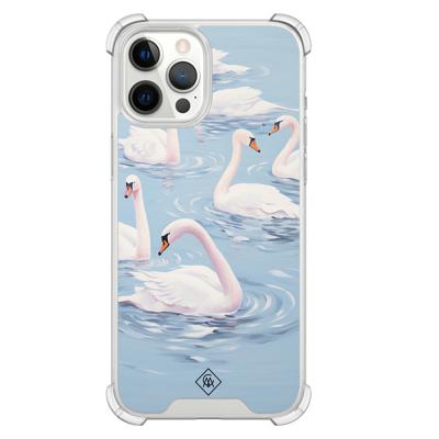 iPhone 12 Pro Max shockproof hoesje - Zwanen