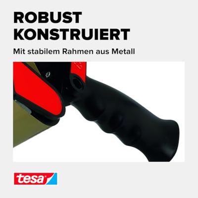 tesa Tapedispenser Blauw, Rood Rolbreedte (max.): 50 mm Rollengte (max.) 66 m Met reminrichting, Mes verwisselbaar - thumbnail