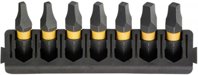 DeWalt Accessoires bitset | houder + impact torsion | 25 mm | sq1 x2, sq2 x3, sq3 x2 - dt70815-qz