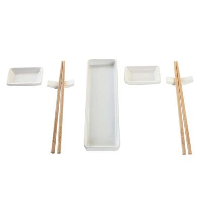 Sushi-set DKD Home Decor 24 x 7 x 2 cm Natuurlijk Wit Keramiek Orientaals Sushi-set DKD Home Decor 24 x 7 x 2 cm Natuurlijk Wit Keramiek Orientaals