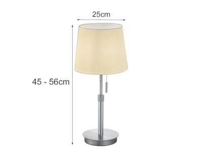 Trio SchemerlampLyon metaalgrijs - 509100107