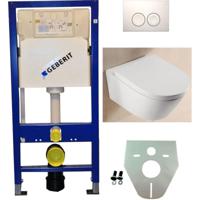 Geberit UP100 Toiletset - Metro Wandcloset met Zitting - Delta 25 - Wit - thumbnail
