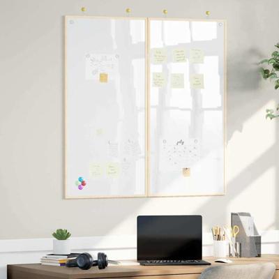 Magnetisch whiteboard Wit 100 x 1.4 x 100 cm Massief grenenhout Magnetisch whiteboard Wit 100 x 1.4 x 100 cm Massief grenenhout