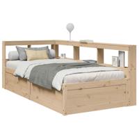 Bed met boekenkast zonder matras massief grenenhout 75x190 cm - thumbnail
