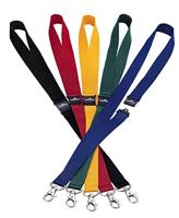 Textielkoord Durable 8137 met karabijnhaak geel | 10 stuks - thumbnail