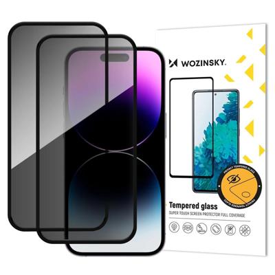 (2 stuks) Wozinsky iPhone 17 Pro Max Screenprotector - Privacy Glass (2 stuks) Wozinsky iPhone 17 Pro Max Screenprotector - Privacy Glass