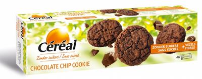Cereal Chocolate chip cookie zonder suikers 130 Gram