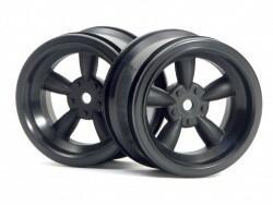 HPI - Vintage 5 spoke wheel 31mm (wide) black (6mm offset) (3821)