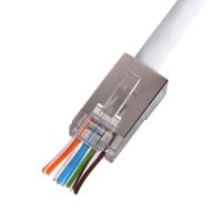 QCRJ45 CAT6 FTP 100 Quick connect U/FTP CAT6 dataconnector RJ45 met witte thule - 10 stuks - thumbnail