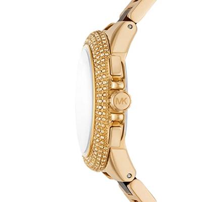 Michael Kors MK7269 Horloge Camille Chrono staal goudkleurig-bruin 43 mm Michael Kors MK7269 Horloge Camille Chrono staal goudkleurig-bruin 43 mm