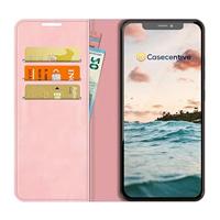 Casecentive Magnetische Leren Wallet iPhone 14 roze - thumbnail