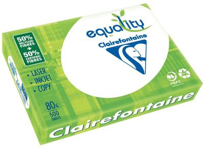 Clairefontaine Equality printpapier ft A4, 80 g, pak van 500 vel Clairefontaine Equality printpapier ft A4, 80 g, pak van 500 vel