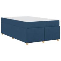 Bedframe met matras Blauw 120 x 200 cm Stof - thumbnail