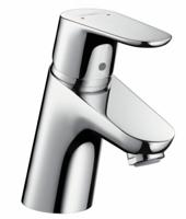 Hansgrohe Focus wastafelmengkraan met waste pushopen afvoergarnituur chroom 31604000 - thumbnail