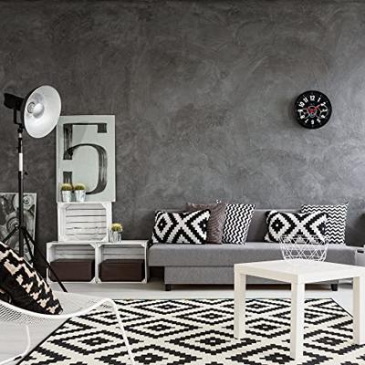 NeXtime NE-3259ZW Moderne Gear Wandklok 36 cm Zwart/Wit