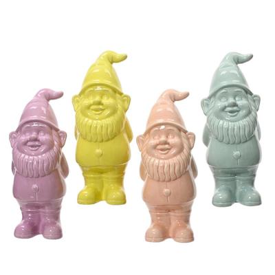 Kabouter keramiek pastel kleuren h25cm