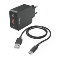 Hama USB-oplader 19.50 W 1x USB-C Zwart Binnen - thumbnail