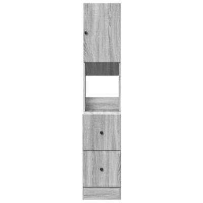 Keukenkast 35x50x180 cm bewerkt hout grijs sonoma eiken