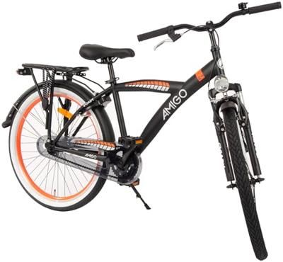 AMIGO Roady 26 Inch Jongens Terugtraprem Zwart/Oranje AMIGO Roady 26 Inch Jongens Terugtraprem Zwart/Oranje