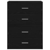 Kasten met 2 lades 2 st 60x31x40 cm bewerkt hout zwart eiken - thumbnail