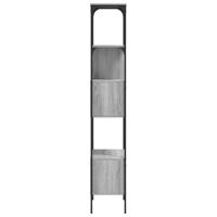 Boekenkast 5-laags 76x33x188,5 cm bewerkt hout grijs sonoma - thumbnail